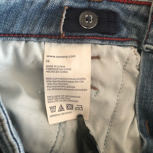Tommy Hilfiger Girl’s Skinny Jeans Raw Distressed - Picture 8 of 8